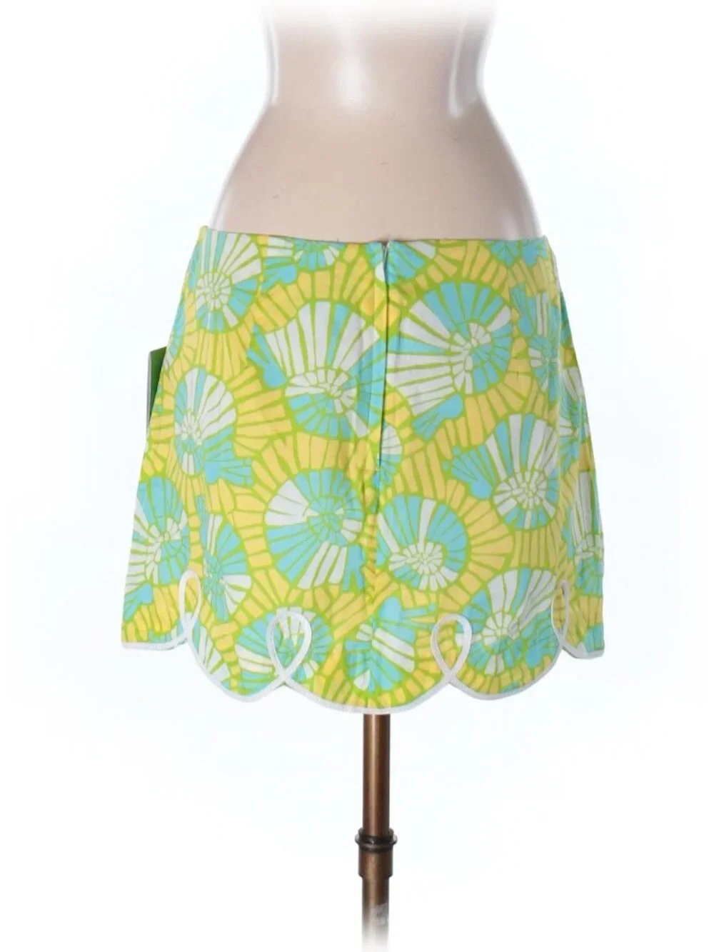 New Women Lilly Pulitzer Tate Scalloped On The Half Shell Snail Skirt Size 4